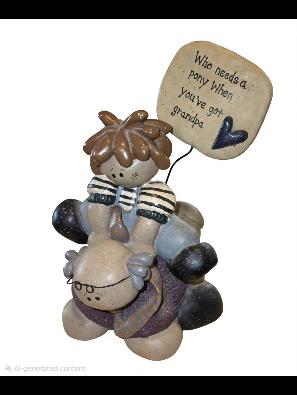 Grandpa Figurine Sculpture in Brown and Cream – Sentimental Home Accent